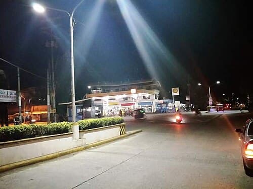 A street in Bislig City at night