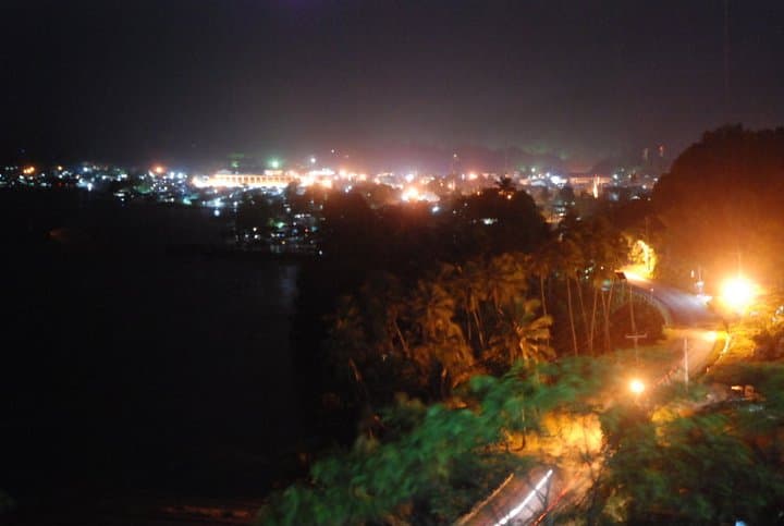 Ocean View Park in Bislig City at nighttime