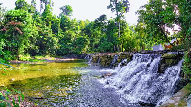 A wide view of Tinuy-an Falls in Bislig City