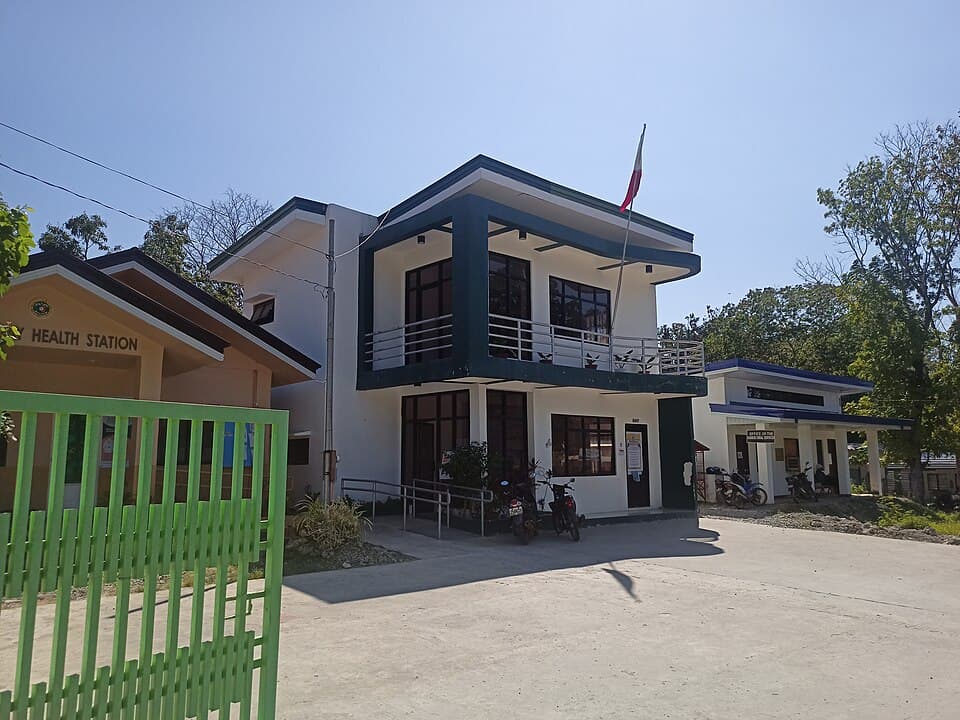 A two-storey barangay hall in Poblacion, Alubijid, Misamis Oriental, an example of the barangay halls found across Mindanao