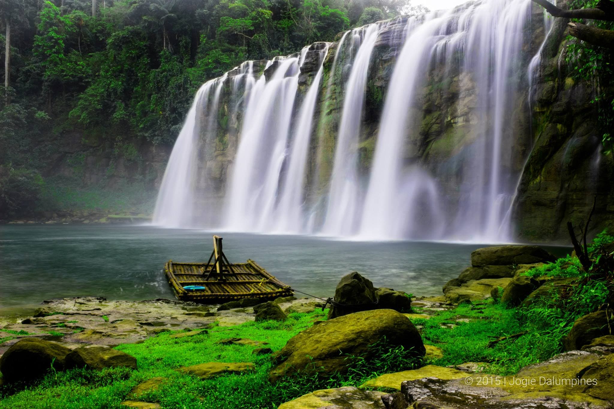 Tinuy-an Falls, a wide three-tiered waterfall in Bislig City