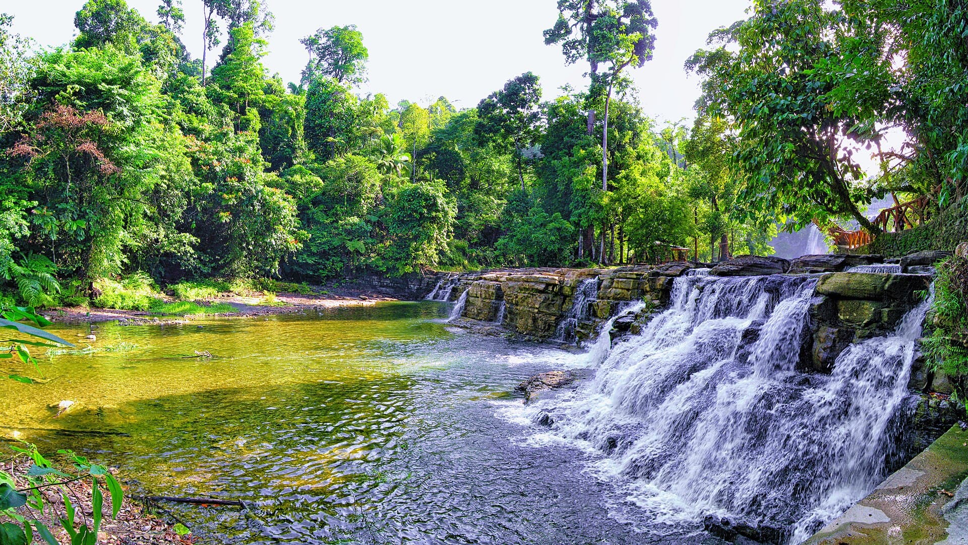 A wide view of Tinuy-an Falls in Bislig City