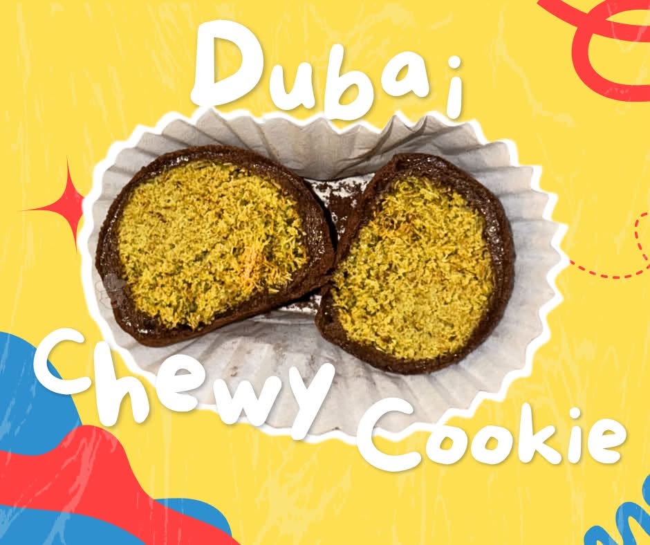 A Dubai-style chewy cookie waffle and iced drinks from KR Corner Cafe